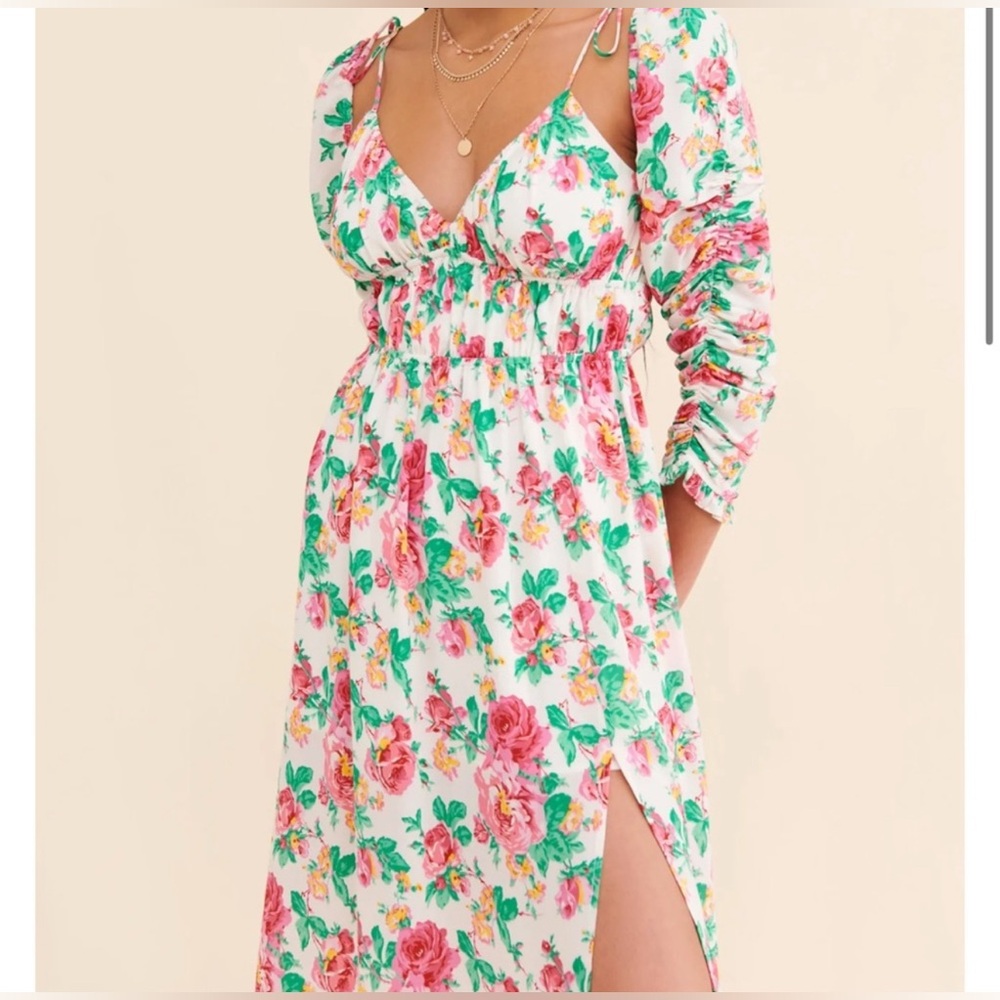 🎉 Host pick🎉 For Love & Lemons Becca Floral Cutout Dress – Size Small NWT - Picture 2 of 4
